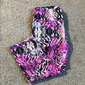 lululemon athletica Pink and Black Patterned Leggings